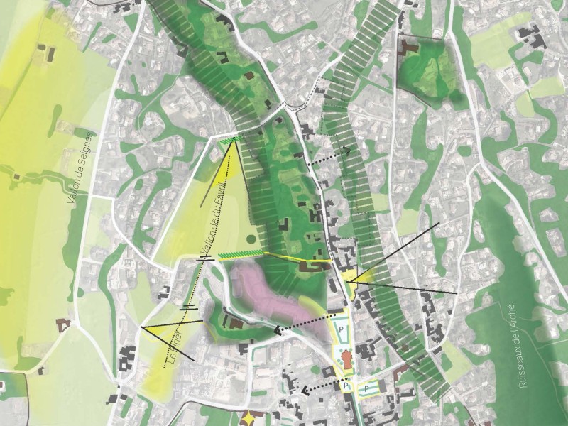 Etude de cadrage de l&rsquo;accroche nord du bourg